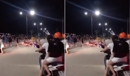 Đèn trời 'hạ cánh' xuống khu đô thị biến xe máy thành ngọn đuốc