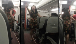 Bị yêu cầu dựng thẳng ghế, nữ hành khách làm loạn trên máy bay
