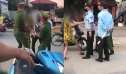 Bị dừng xe kiểm tra, 'nữ quái' lên mặt thách thức rồi lao vào đánh công an