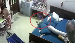 Màn 'vượt ngục' ở trên giường của nhóc tỳ khiến bậc phụ huynh thót tim