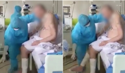 Clip phi công mắc Covid-19 ngồi đung đưa chân trên giường bệnh