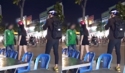 Bắt gặp người yêu chân dài đi với trai lạ, tài xế Grab có hành động kém văn minh