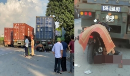 Nam công nhân tử vong trong tư thế gây ám ảnh sau cú tông mạnh vào đuôi xe container