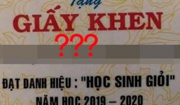 Tờ giấy khen học sinh giỏi của bạn nữ có cái tên vừa dài vừa độc