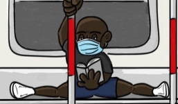 Võ sĩ Muay Thái xoạc chân ngăn người không có khẩu trang ngồi gần 