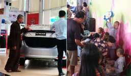 MXH xôn xao trước hình ảnh các 'sư thầy' Tịnh Thất Bồng Lai đi tậu 'xế hộp' sau đợt cách ly 14 ngày