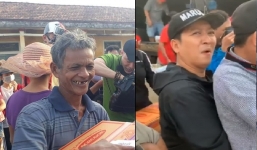 Phản ứng bất ngờ của Trường Giang khi bị phó nháy 'chèn ép' khi làm từ thiện miền Trung