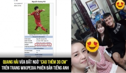 Huỳnh Anh vô tình giúp Quang Hải 'cao thêm 30cm' trên trang Wikipedia