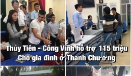 Thuỷ Tiên lại gây bất ngờ khi hỗ trợ 115 triệu đồng cho một hộ dân đồng hương với Công Vinh