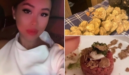 Soi bữa ăn tối của rich kid Tiên Nguyễn: Toàn 'cực phẩm' xa xỉ hiếm ai được thưởng thức