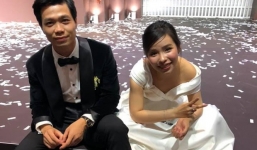 Viên Minh 'xả vai' cô dâu, tạo dáng siêu cute cạnh Công Phượng sau đám cưới siêu bảo mật