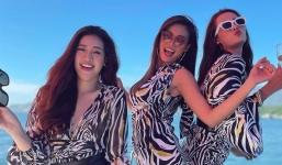 Hoa hậu Khánh Vân bị lộ khuyết điểm nhan sắc khi vui đùa cùng hội chị em bạn dì 