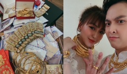 Bạn thân streamer Xemesis khoe được trao hẳn một vali tiền đô, vàng 999 trong ngày cưới khiến dân tình 'chỉ biết ước'