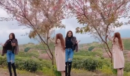 Gái xinh rung cây hoa anh đào tạo dáng ở vườn chè Ô Long, Sa Pa gửi lời xin lỗi CĐM 