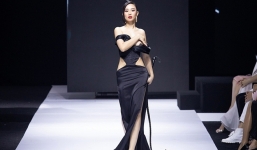 Hoa hậu Hương Trà xin lỗi sau sự cố tuột quai áo, để lộ vòng 1 khi diễn thời trang