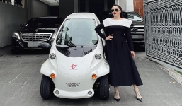 Bảo Thy khoe chiếc siêu xe độc lạ do ông xã mua tặng để đi chợ, giá sương sương vài trăm triệu