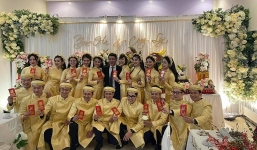 Tới dự lễ ăn hỏi của bố với bạn gái kém 15 tuổi, 2 con riêng NSND Công Lý có chia sẻ gây chú ý