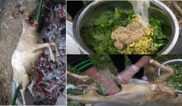 Bà Tân mở hàng năm 2021 bằng một video nướng dê nguyên con, dân mạng chỉ tò mò gói gia vị bí ẩn