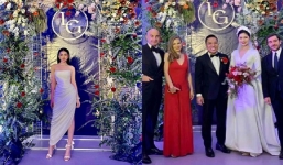 Chồng cũ Lệ Quyên lại bị soi sánh đôi cùng tình trẻ tin đồn đi ăn cưới