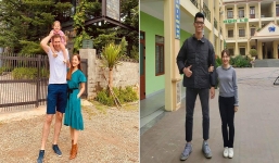 Nữ diễn viên 'Hồ sơ cá sấu' ngỡ ngàng khi đứng cạnh võ sĩ khổng lồ cao hơn cả chồng Tây 2m