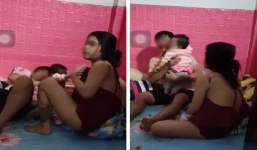 Đến phòng trọ gặp bồ nhí còn bế con theo, vợ đến bế con về còn bị chồng vũ phu đánh đập 