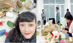 'Chị tế' Vân Dung chia sẻ hình ảnh bữa ăn 'đạm bạc' nhưng rất ấm áp của các Táo