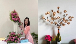 Gái đảm Hà thành khoe cành hoa nhỏ xinh được sáng tạo từ nguyên liệu ít ai nghĩ đến