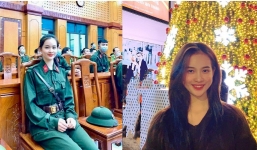 Nữ tân binh xinh như hot girl gây 'bão' mạng trong ngày lên đường nhập ngũ