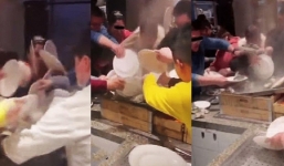 Thực khách ăn buffet tranh giành hàu hấp như 'hổ rình mồi' khiến đầu bếp đơ toàn tập