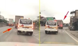 Xe cứu thương hú còi gần 10km nhưng ô tô tải vẫn không chịu nhường đường