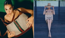 Học theo bạn gái Ronaldo lấy túi che thân, Hồ Ngọc Hà khoe dáng nuột nà hậu sinh nở