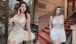 Tự tin với vóc dáng tròn trịa, hot girl lai Việt - Mỹ nổi bật giữa 'rừng' gái xinh mảnh mai, gầy gò