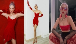 Tóc Tiên đăng hình đỏ rực liền bị fan nhắc nhở: 'Anh Hoàng Touliver không thích style này đâu'