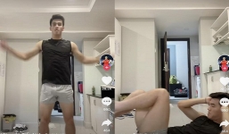 Tiến Linh lại khiến hội chị em 'muốn xỉu' khi khoe clip tập thể dục ở khu cách ly 