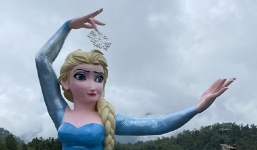 Sa Pa tạm dừng hoạt động cơ sở lưu trú có bức tượng nữ hoàng băng giá Elsa