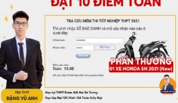 Đạt 10 điểm môn Toán tốt nghiệp THPT, nam sinh được thầy giáo thưởng nóng luôn 1 chiếc SH đập hộp