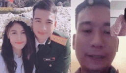 Clip nam quân nhân rơi nước mắt gọi video call nhìn vợ sắp lâm bồn gây xúc động