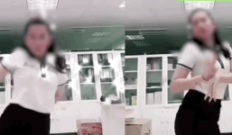 Nữ nhân viên Vietcombank gây sốt với clip nhảy cực dẻo, trả lời 'sao kê TT có chuẩn không'?