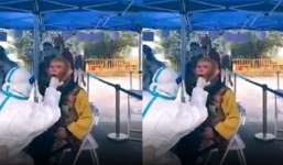 'Thầy trò Đường Tăng' xếp hàng test nhanh Covid-19 khiến dân tình phì cười