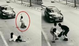 Vợ bầu chuyển dạ giữa đường, người chồng có hành động khiến chị em 'dậy sóng'