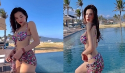 Lưu Đê Ly khoe ảnh bikini 'hết nước chấm', ông xã liền có bình luận gây chú ý