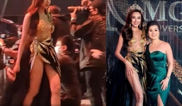 Thùy Tiên khiến nhiều người thót tim khi suýt lộ vùng 'cấm địa' trên truyền hình