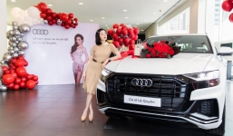 Ca sĩ Lệ Quyên trở thành người đầu tiên sở hữu xế hộp Audi Q8 bạc tỉ tại Việt Nam