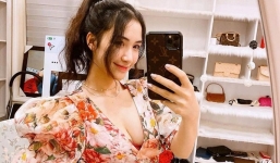 Hòa Minzy diện đồ 'nóng mắt' khi ở nhà chống dịch, fan lại để ý tủ hàng hiệu sau lưng