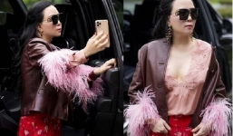 Phượng Chanel diện áo ren khoe dáng nhưng cũng không cứu được cả bộ đồ khó hiểu