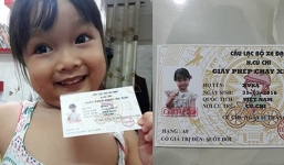 Cô bé được bố cấp bằng lái xe đạp, kỳ thi sát hạch mới gây chú ý