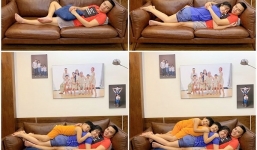 Khoảnh khắc 'tình bể bình' của gia đình MC Hoàng Linh khiến dân mạng thích thú