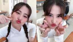 Bà bầu Đông Nhi tung bộ ảnh tự nhận 'chưa dậy thì' cực nhí nhố
