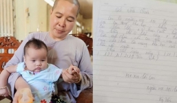Em bé 3 tháng bị bỏ lại cổng chùa cùng lời nhắn xót xa: 'Nhờ sư cô nuôi giùm'