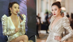 Phương Oanh mặc váy siêu ngắn vô tình để lộ điểm nhạy cảm